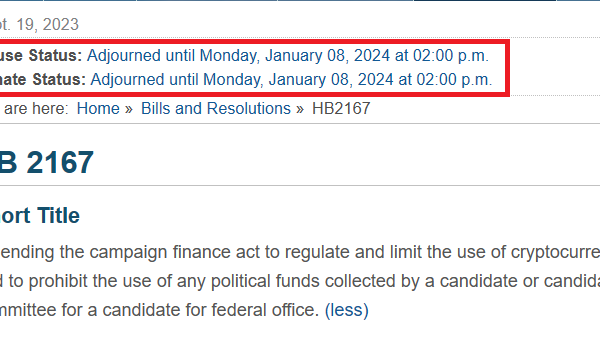 அரசியல் நன்கொடைகளை இலக்காகக் கொண்ட கிரிப்டோ மசோதாவை கன்சாஸ் ஜனவரி 2024க்கு ஒத்திவைத்தது