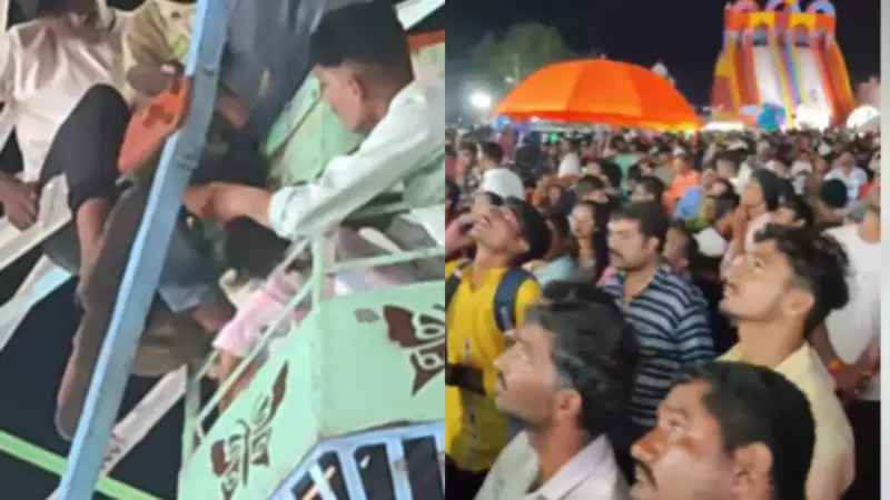 உஷார்..!! ராட்சத சக்கரத்தில் சிக்கிய பெண்ணின் தலைமுடி..!! திருவிழாவில் திகில் சம்பவம்..!!