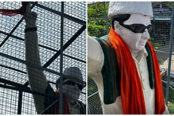 ADMK Vs BJPஅரசியல் பரபரப்புகளுக்கு இடையே எம்ஜிஆர் சிலைக்கு காவி துண்டு- அதிமுக மறியல்!