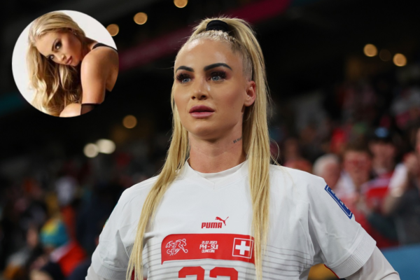 பாடிசூட் மற்றும் ஹீல்ஸ் அணிந்த சுவிஸ் கால்பந்து வீரரைக் கொண்ட காலண்டர் டீஸர் மூலம் அலிஷா லெஹ்மான் வெப்பத்தை உயர்த்தினார் - அவுட்கிக்