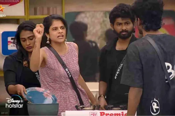 ’கேடுகெட்டவன்’..!! ’சாப்பாட்டுல கைய வச்சா அவ்வளவு தான்’..!! பிக்பாஸ் கேப்டனை எச்சரிக்கும் மாயா..!!