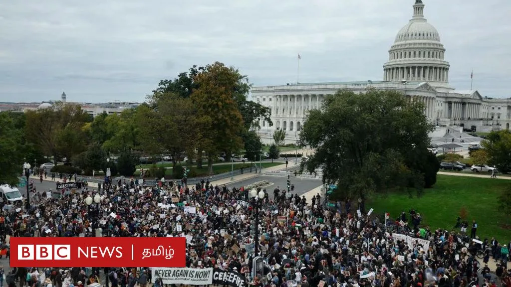 அமெரிக்காவில் இஸ்ரேலுக்கு எதிராக போராடிய யூதர்கள் - நாடாளுமன்றம் முன் திரண்டது ஏன்?
