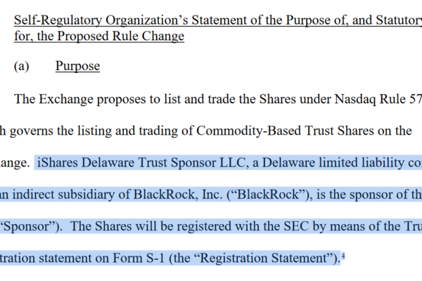 நாஸ்டாக் தாக்கல் செய்த பிறகு BlackRock இன் ஸ்பாட் Ethereum ETF திட்டம் உறுதிப்படுத்தப்பட்டது