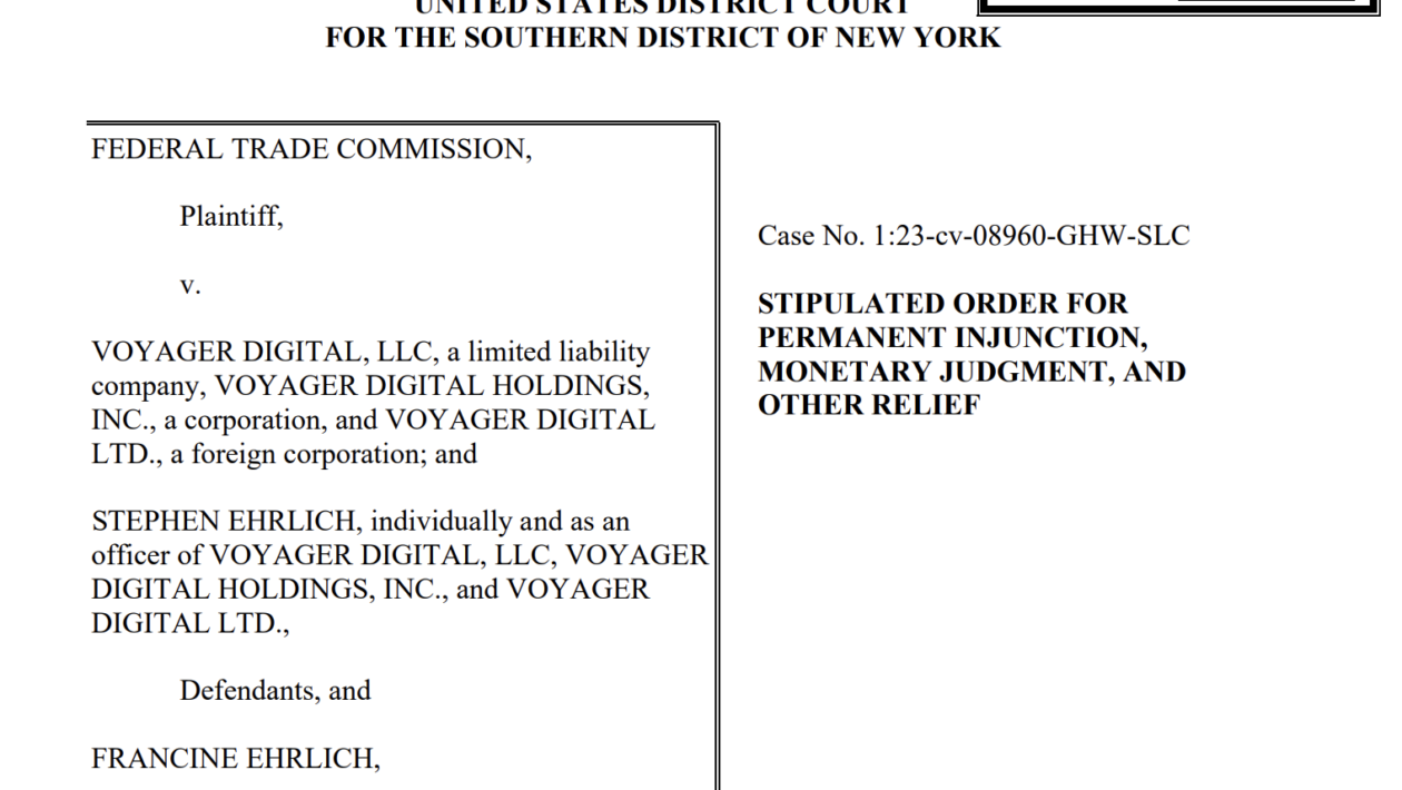 வாயேஜர் டிஜிட்டல் மற்றும் FTC இடையே $1.65B தீர்வுக்கு நீதிபதி கையெழுத்திட்டார்