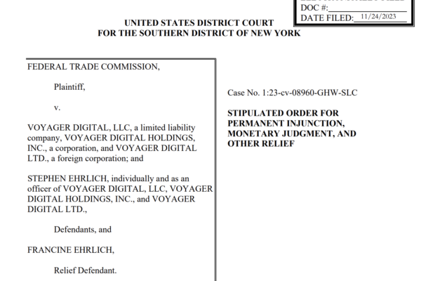 வாயேஜர் டிஜிட்டல் மற்றும் FTC இடையே $1.65B தீர்வுக்கு நீதிபதி கையெழுத்திட்டார்