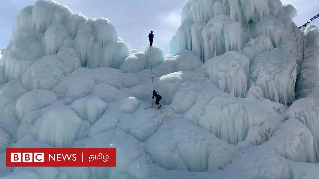 லடாக் காலநிலை மாற்றம்: இந்த கிராமவாசிகள் ஏன் 100 அடி பனிக் கோபுரங்களைக் கட்டுகின்றனர்?