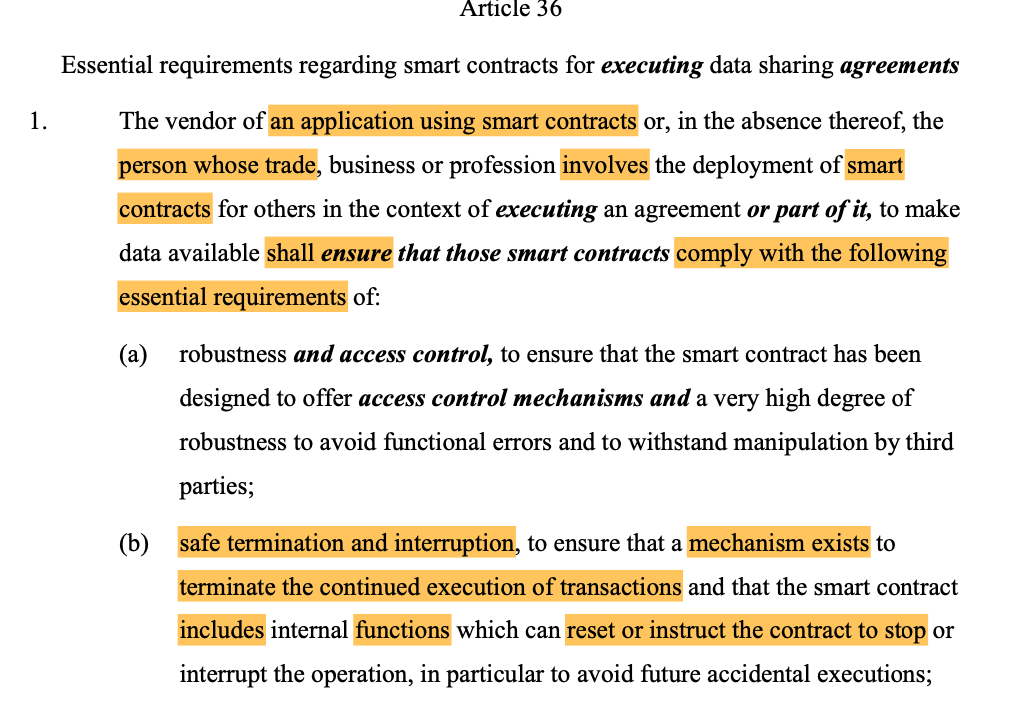 Blockchain devs EU ஸ்மார்ட் கான்ட்ராக்ட் கில் சுவிட்சில் இருந்து சிக்கல்களை எதிர்பார்க்கிறது