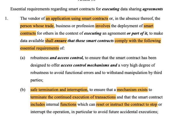 Blockchain devs EU ஸ்மார்ட் கான்ட்ராக்ட் கில் சுவிட்சில் இருந்து சிக்கல்களை எதிர்பார்க்கிறது