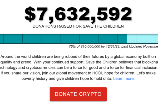 Ethereum நன்கொடைகள் குழந்தைகளை காப்பாற்றுங்கள் HODL நம்பிக்கை பிரச்சாரம்