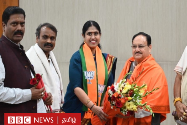 தமிழ்நாடு: விஜயதரணி, தேர்தல் நேரத்தில் காங்கிரசில் இருந்து விலகி பா.ஜ.க.வில் சேர்ந்தது ஏன்?