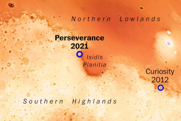 செவ்வாய் கிரக ரோவர் பெர்சிவரன்ஸ் பாதையை வரைபடமாக்குகிறது, அது பாறை மாதிரிகளை சேகரிக்கிறது