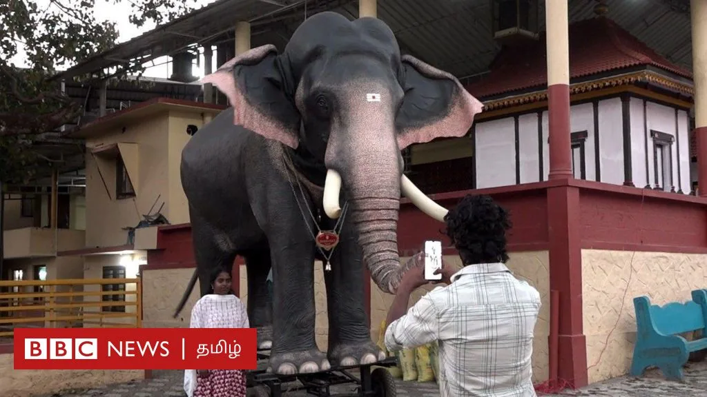 நீலகிரி கோவிலில் பக்தர்களைக் கவரும் இயந்திர யானை – காணொளி